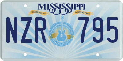 MS license plate NZR795