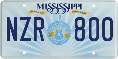 MS license plate NZR800