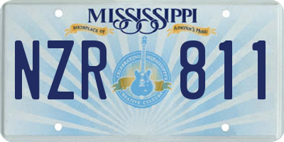 MS license plate NZR811