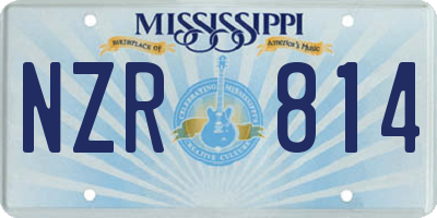 MS license plate NZR814