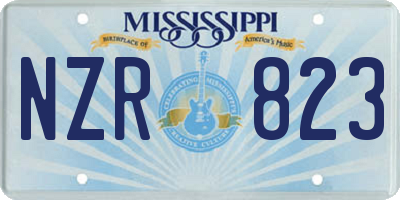 MS license plate NZR823