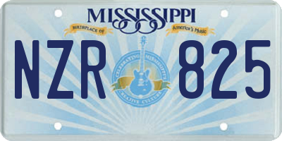 MS license plate NZR825