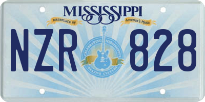 MS license plate NZR828