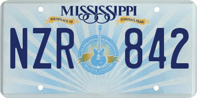 MS license plate NZR842