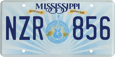 MS license plate NZR856
