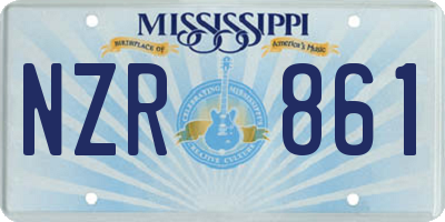 MS license plate NZR861