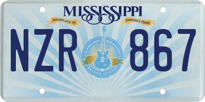 MS license plate NZR867