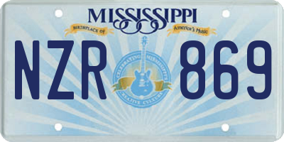 MS license plate NZR869