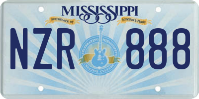 MS license plate NZR888