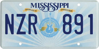 MS license plate NZR891
