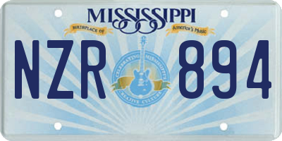 MS license plate NZR894