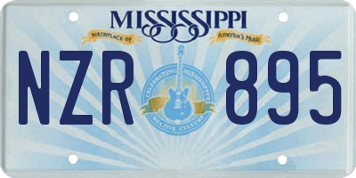 MS license plate NZR895