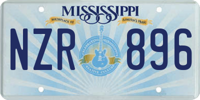 MS license plate NZR896