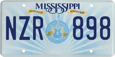 MS license plate NZR898