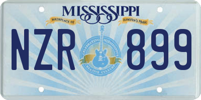 MS license plate NZR899