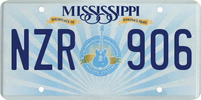 MS license plate NZR906