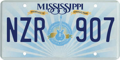 MS license plate NZR907