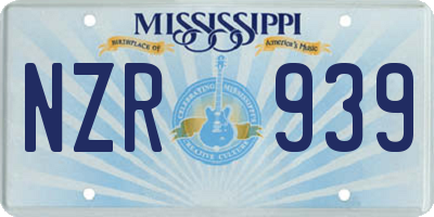 MS license plate NZR939