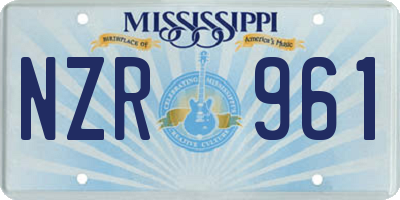 MS license plate NZR961