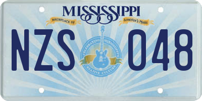 MS license plate NZS048