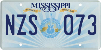 MS license plate NZS073