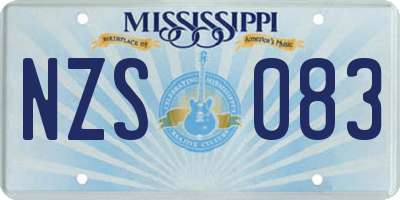 MS license plate NZS083