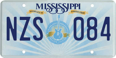 MS license plate NZS084