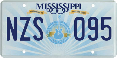 MS license plate NZS095