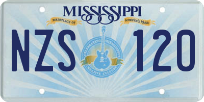 MS license plate NZS120