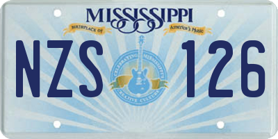 MS license plate NZS126