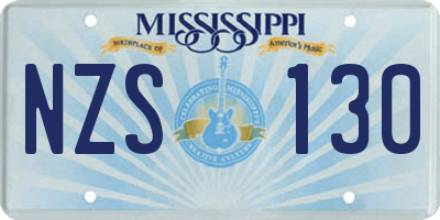MS license plate NZS130