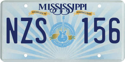 MS license plate NZS156