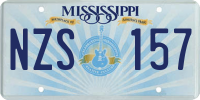 MS license plate NZS157