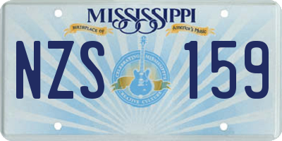 MS license plate NZS159