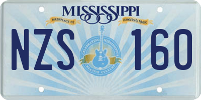 MS license plate NZS160