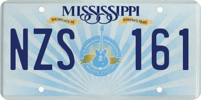 MS license plate NZS161