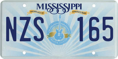 MS license plate NZS165