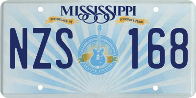 MS license plate NZS168