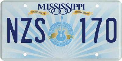MS license plate NZS170