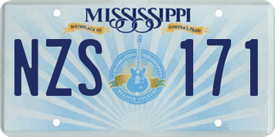 MS license plate NZS171