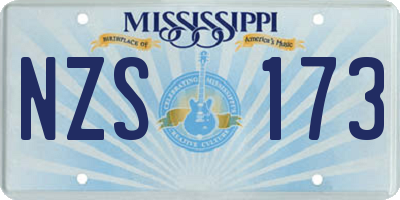 MS license plate NZS173