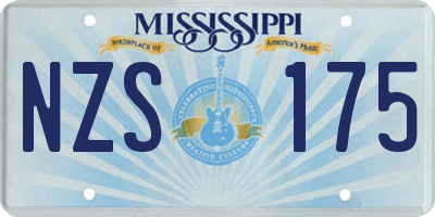 MS license plate NZS175