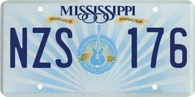 MS license plate NZS176