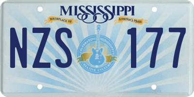 MS license plate NZS177