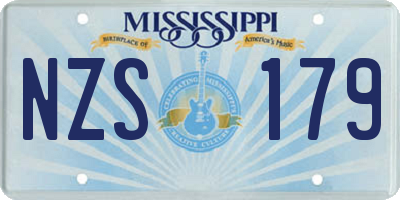 MS license plate NZS179