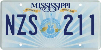 MS license plate NZS211