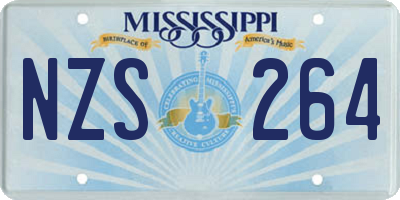 MS license plate NZS264