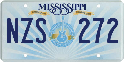 MS license plate NZS272