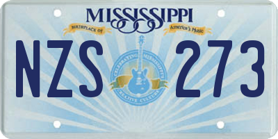 MS license plate NZS273