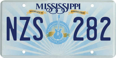 MS license plate NZS282